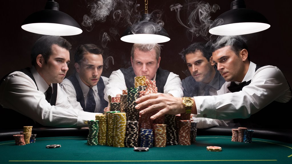 gambling skills at card table