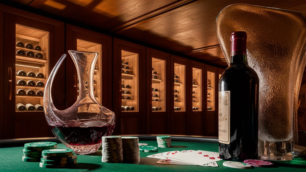 storing wine while gaming