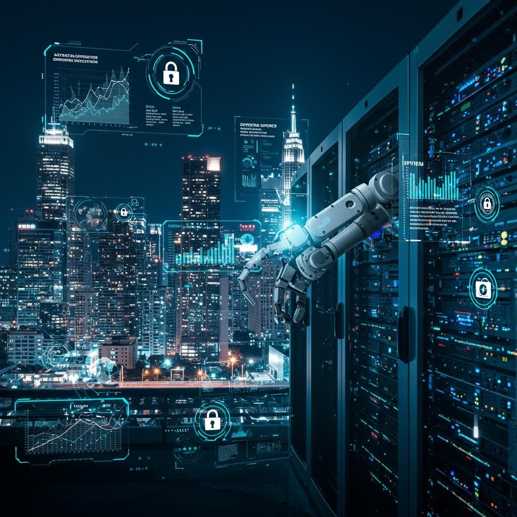 루믹스 로봇 팔 데이터센터 보안 시스템 야경 모니터링