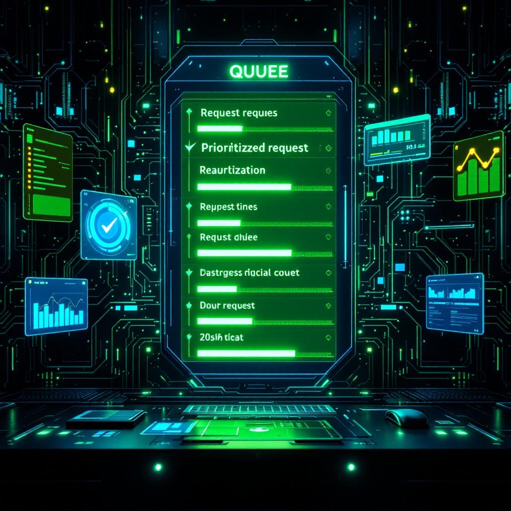 3D 성능 모니터링 게이지 – 67과 50 수치를 나타내는 다층 원형 지표와 청록색 조명이 결합된 미래형 시스템 상태 시각화